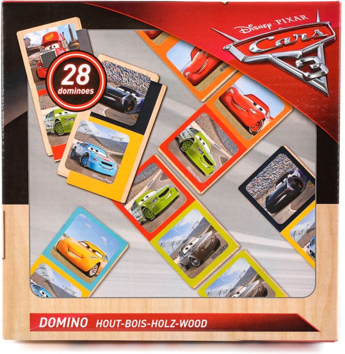 Disney Cars Domino Hout 28 Stenen