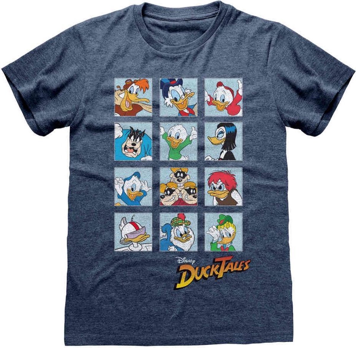 Disney Donald Duck Heren Tshirt -XL- Ducktales - Squares Blauw