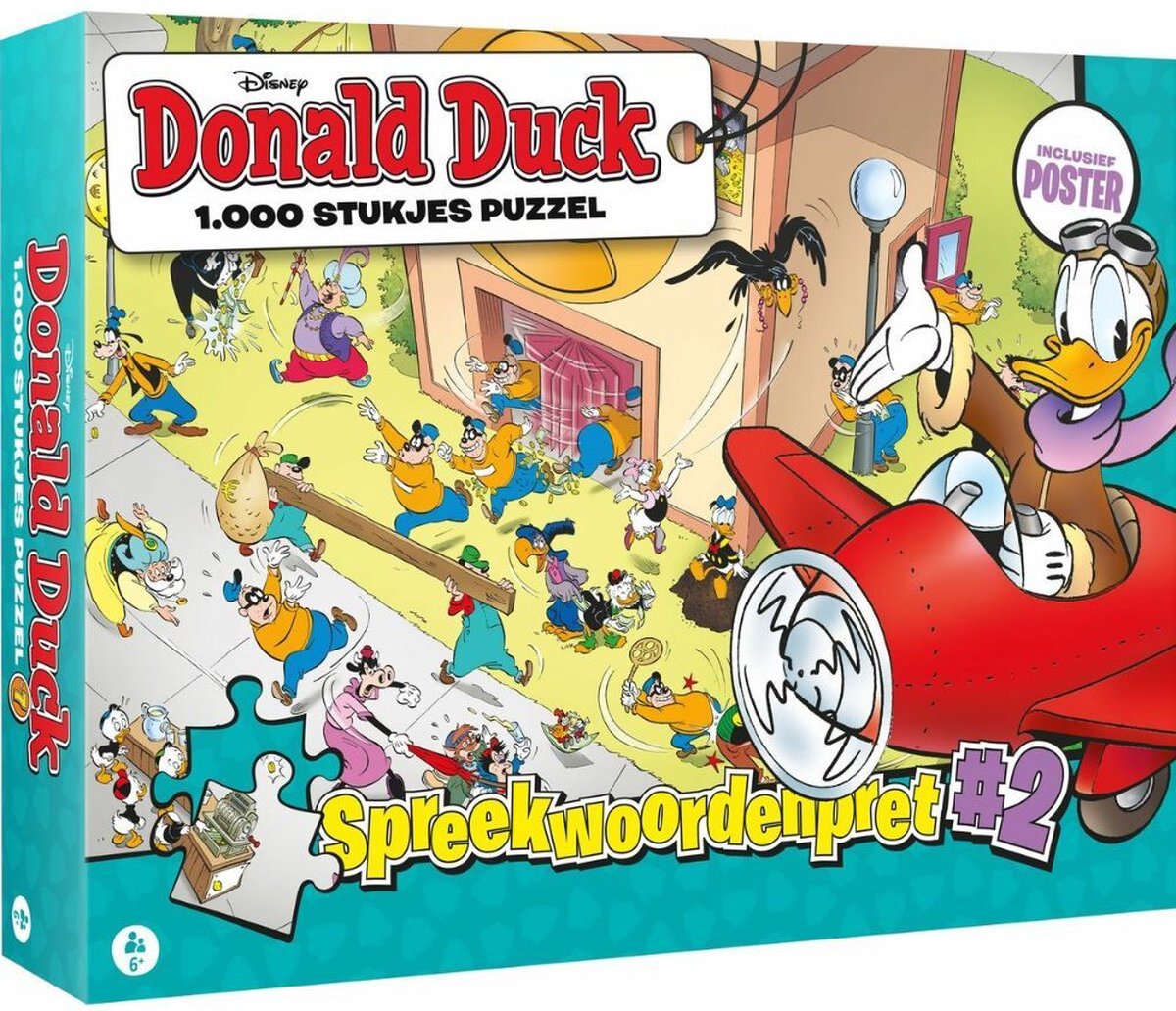   Donald Duck Puzzel Spreekwoordenpret 2 1000 Stukjes + Poster