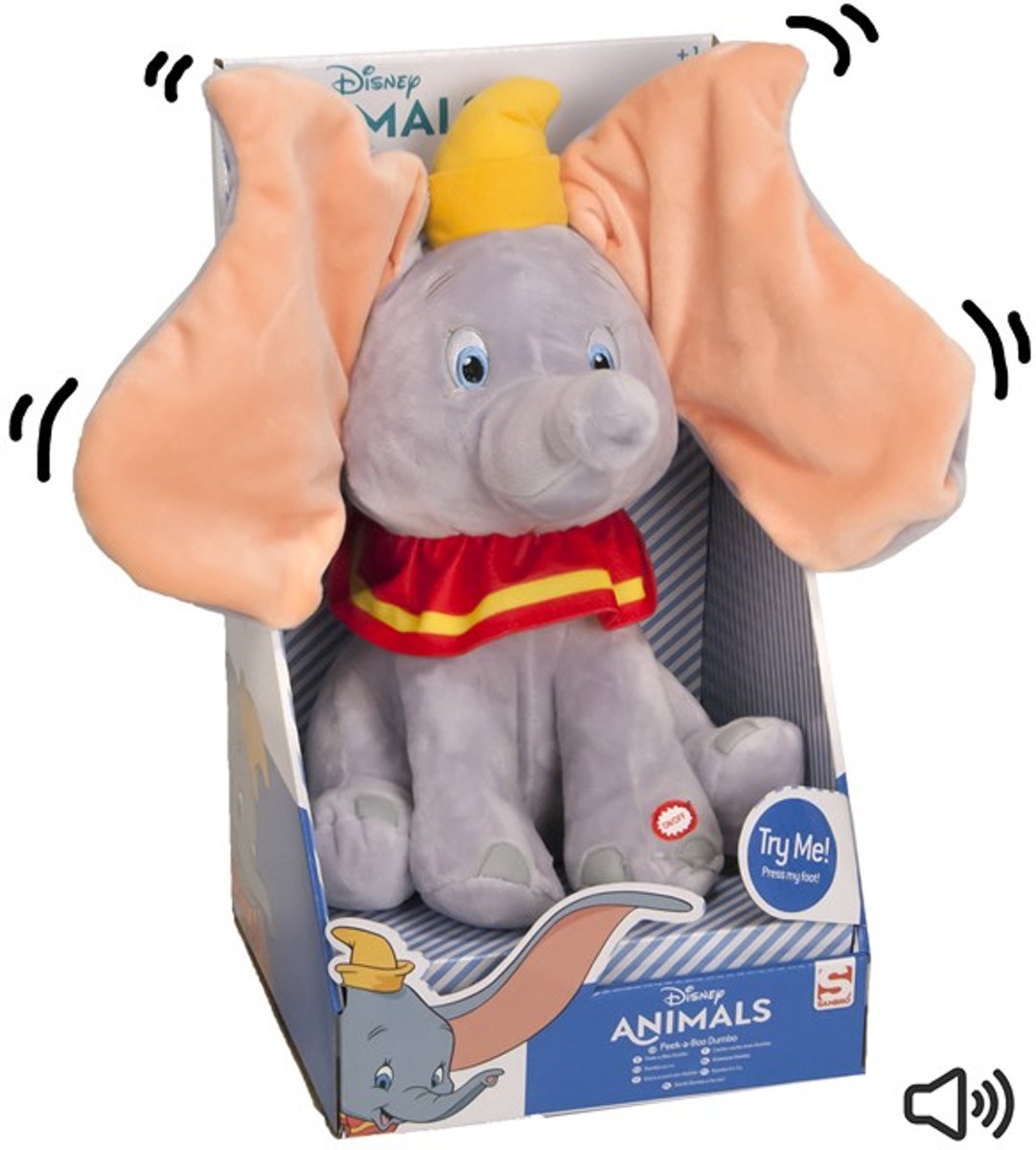 Disney Dumbo Interactief Pluche 30cm met geluid en beweging