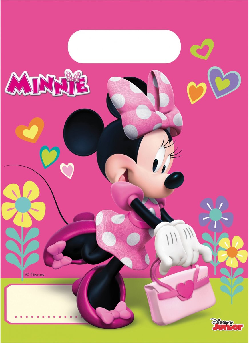   Feestzakjes Minnie Mouse Roze 23 Cm 6 Stuks