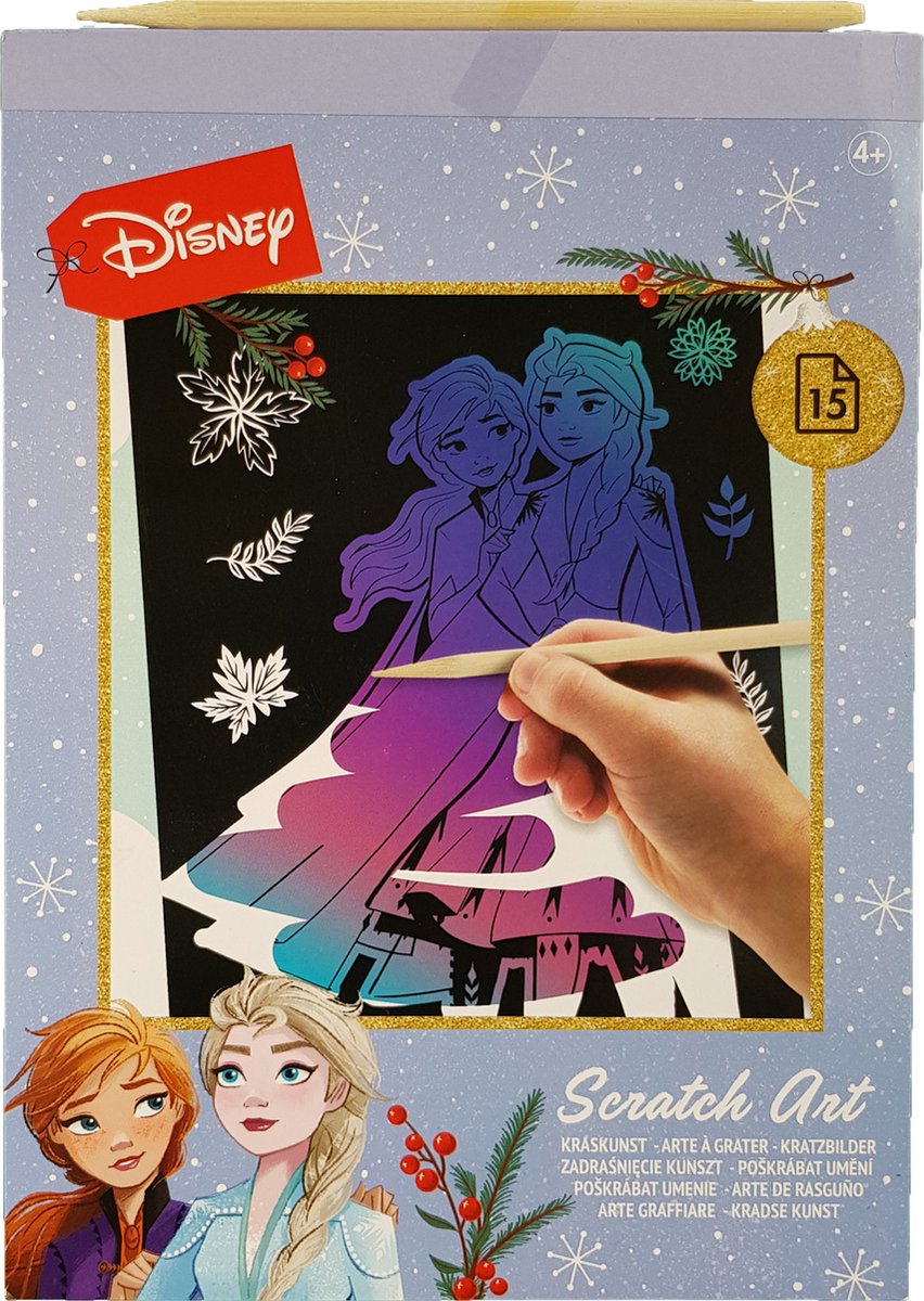   Frozen - scratch art - kraskunst - 15x A5 Olaf, Elza en Anna kaarten - met krastool - topcadeau kinderen 4+