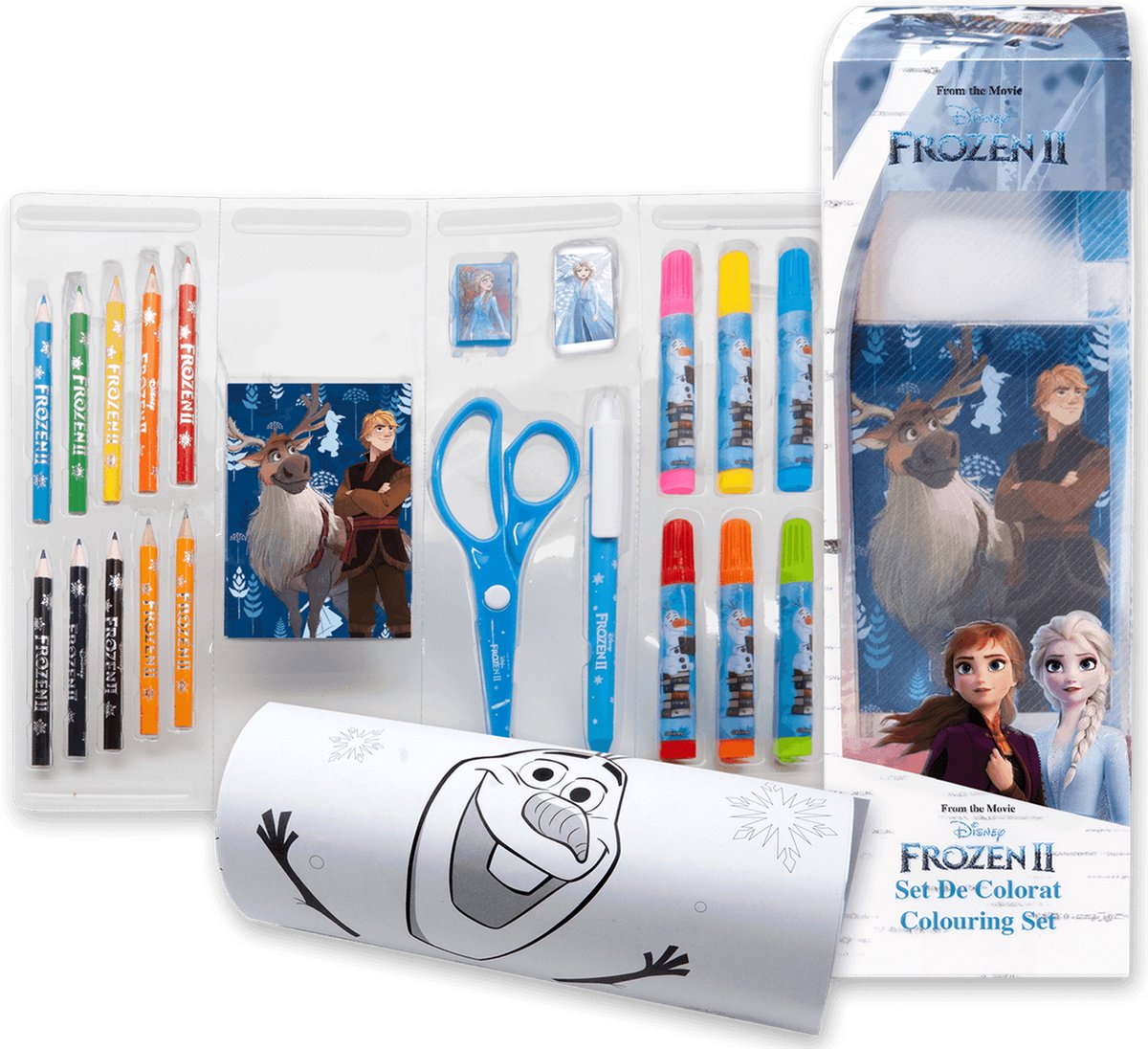   Frozen 2 Schrijfwarenset Junior Blauw/wit 23-delig - Overig