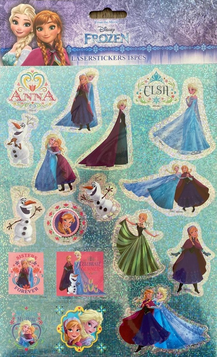   Frozen Laserstickers 18 stuks