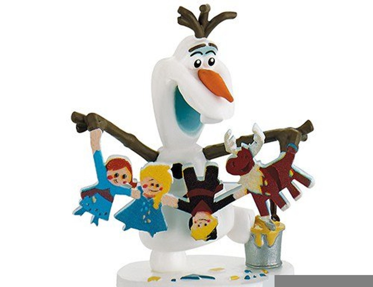   Frozen Olafs Adventure taart topper decoratie 7 cm.