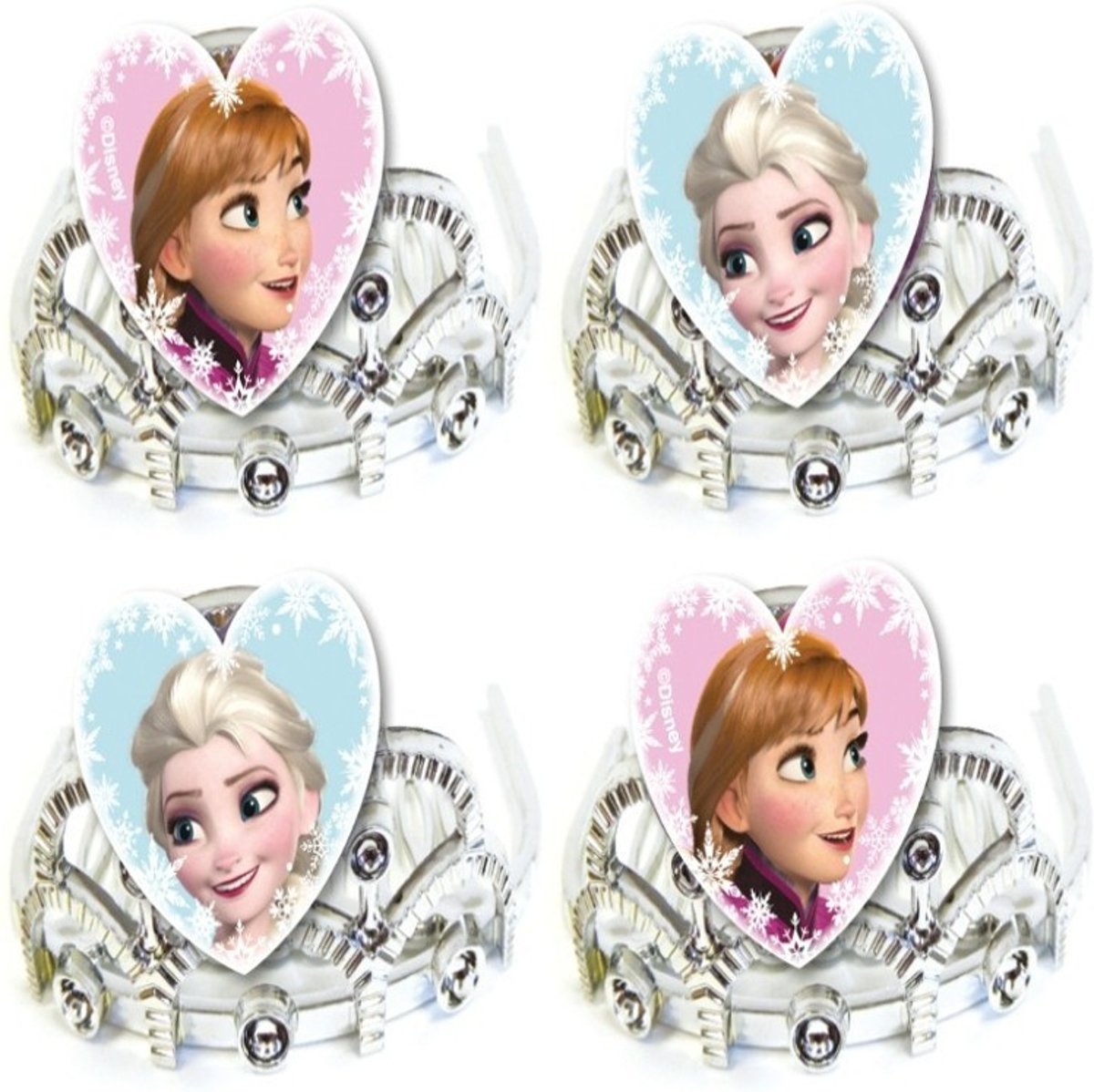 Disney Frozen Tiaras Zilver 4 Stuks