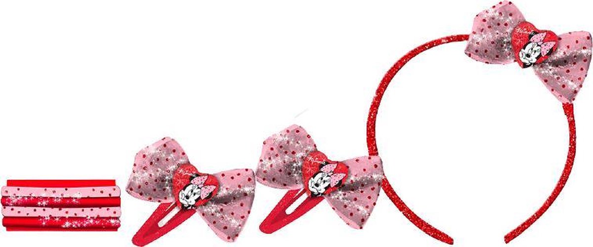 Disney Haaraccessoires Minnie Mouse Meisjes Rood 7-delig