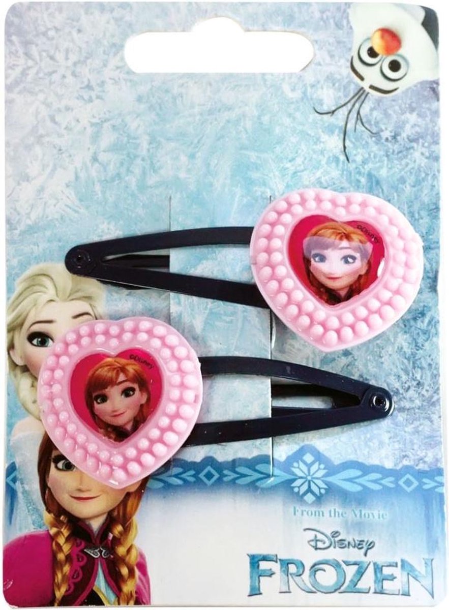 Disney Haarclipjes Frozen Meisjes Roze/blauw 2 Stuks