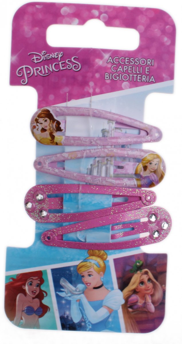 Disney Haarspeldjes Princess 4-delig Roze