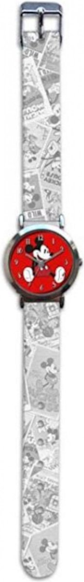   Horloge Mickey Mouse Junior 25 Cm Nylon Grijs/rood