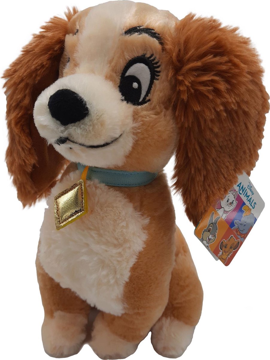   Lady en de Vagebond - Lady Knuffel Hond - 30 cm