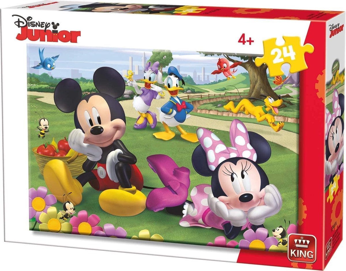 Disney Legpuzzel Mickey & Minnie Mouse Junior 26 Cm 24 Stukjes