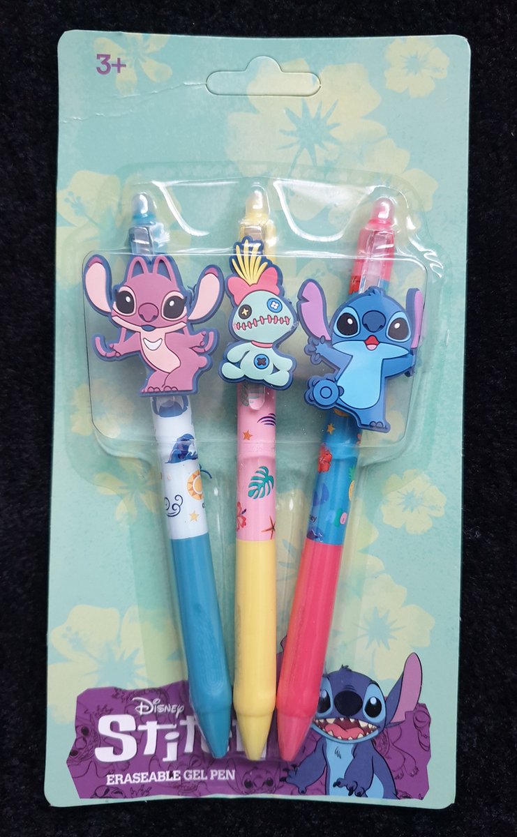   Lilo & Stitch Uitwisbare Gelpennen - 3 Stuks