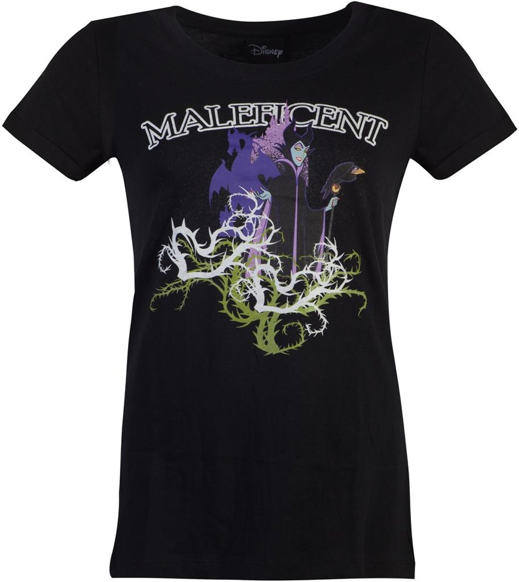   Maleficent Dames Tshirt -2XL- Gel Printed Zwart