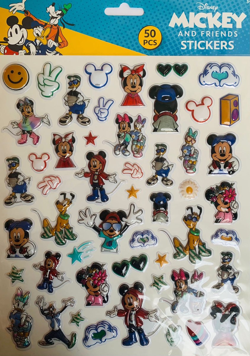 Disney Mickey - Stickers - Stickervellen - Mickey Mouse - Minnie Mouse - Knutselen