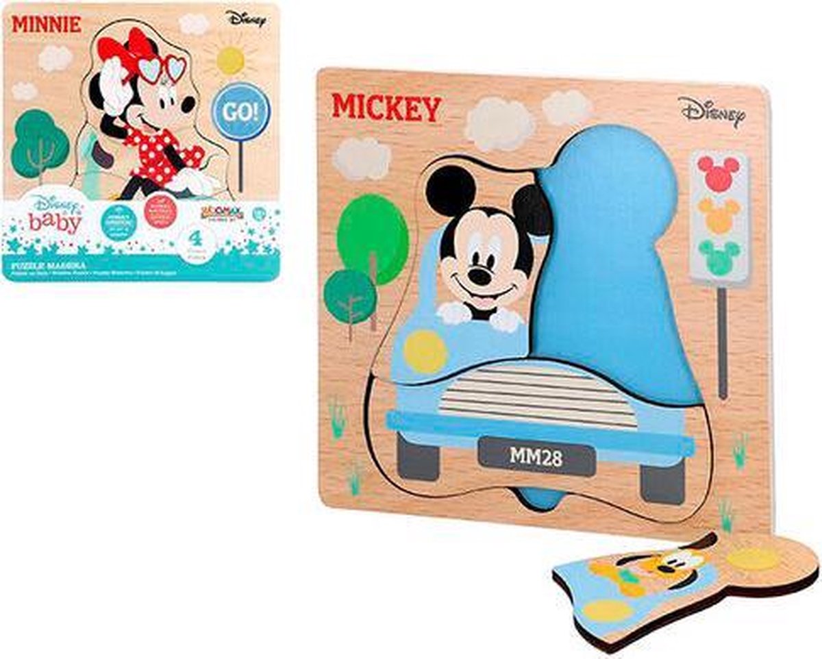   Mickey Minnie duurzame houten puzzel