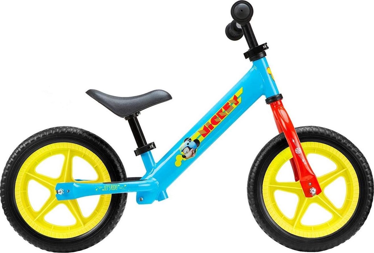 Disney Mickey Mouse - Loopfiets - Unisex - Blauw;Rood - 12