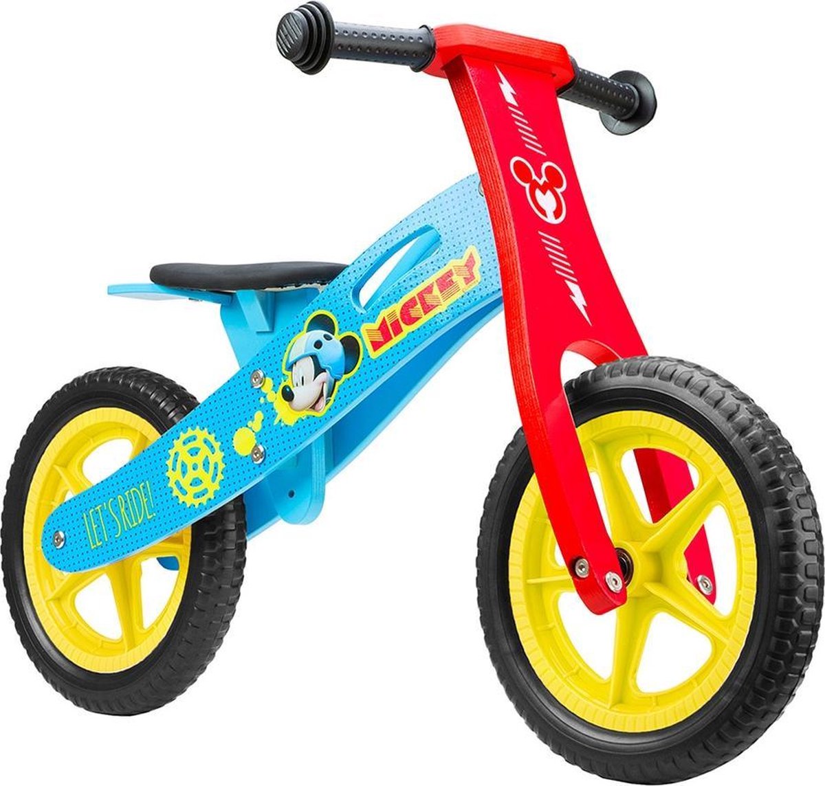 Disney Mickey Mouse - Loopfiets - Unisex - Rood;Blauw - 12