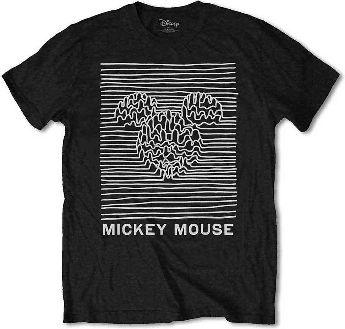   Mickey Mouse - Unknown Pleasures Heren T-shirt - XL - Zwart