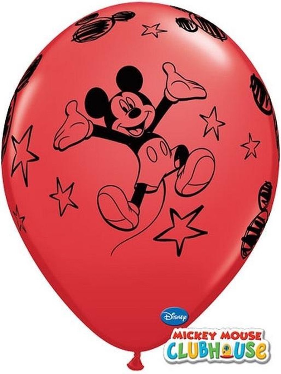   Mickey Mouse Clubhouse ballonnen rood 6 st. ø 30,48 cm.