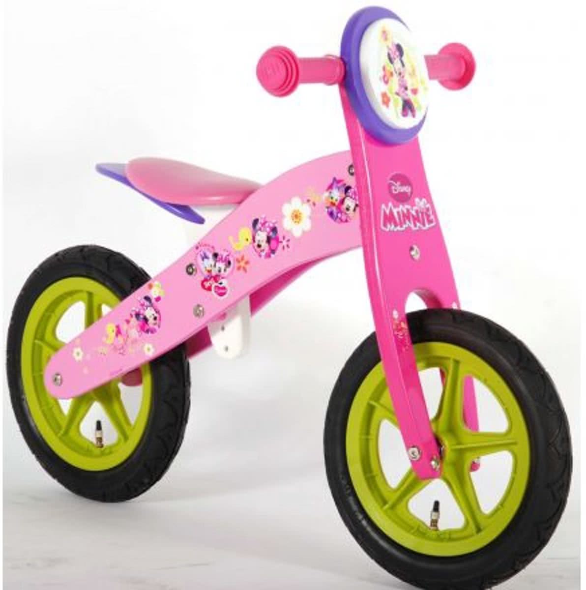 Disney Minnie Bow-Tique Houten Loopfiets - Roze - 12 inch