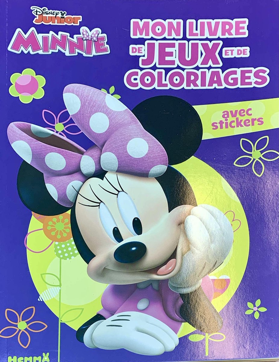   Minnie Mouse - kleurboek - activiteitenboek met educatieve opdrachten in het Frans - met stickers - 64 paginas