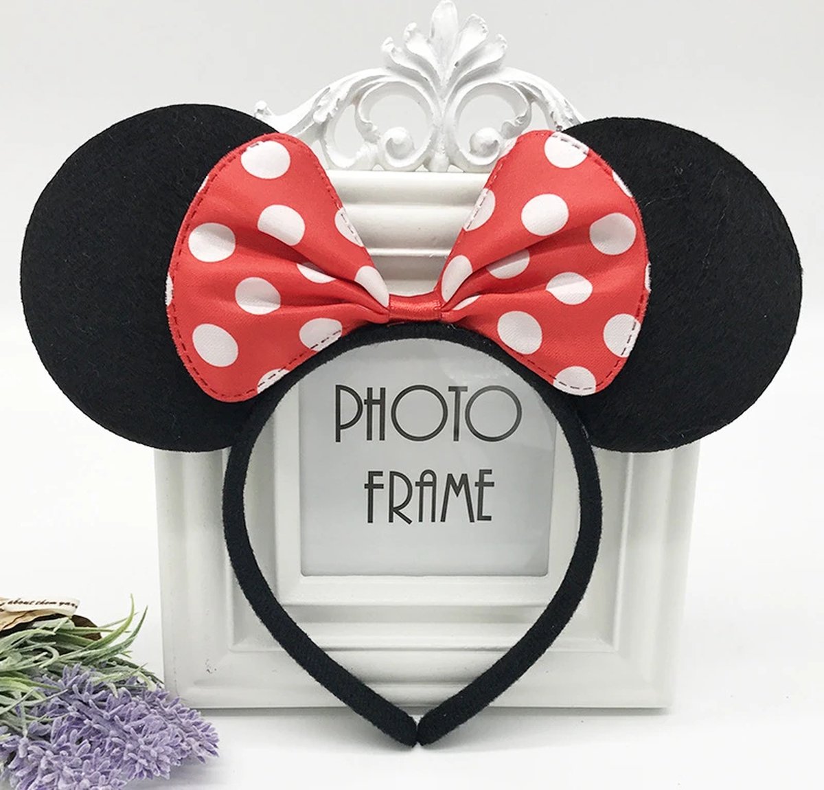 Disney Minnie Mouse Oortjes - Haarband voor MinnieMouse - Haar Band voor Meisjes & Jongens - Minnie Mouse Oortjes - Verkleden - Mickey en Minnie Mouse Oortjes - Disney Oortjes