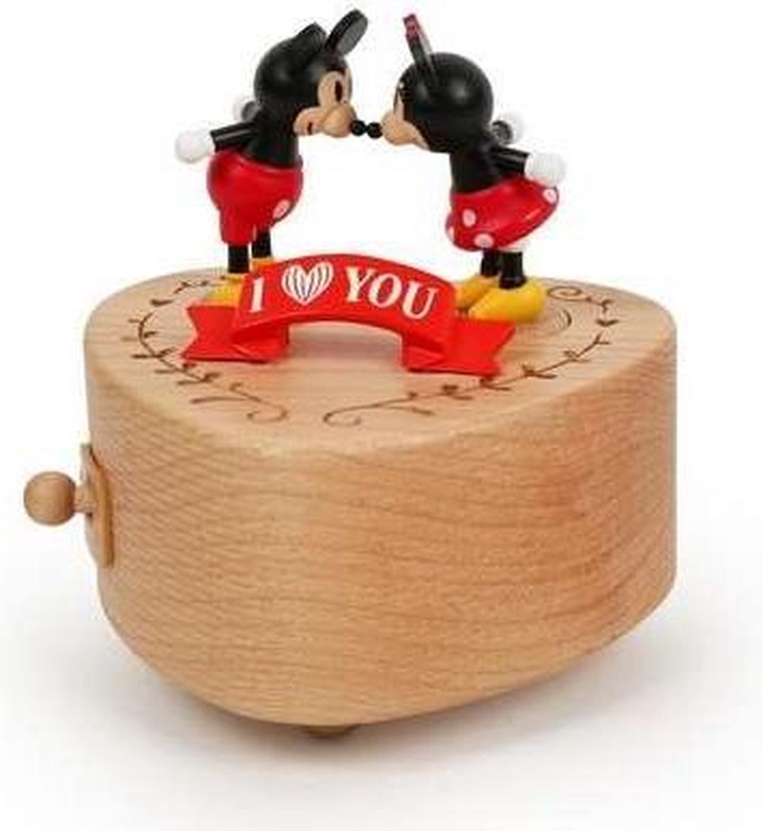 Disney Muziekdoos Mickey Hartje Minnie Wooderful Life 8,8 Cm Hout