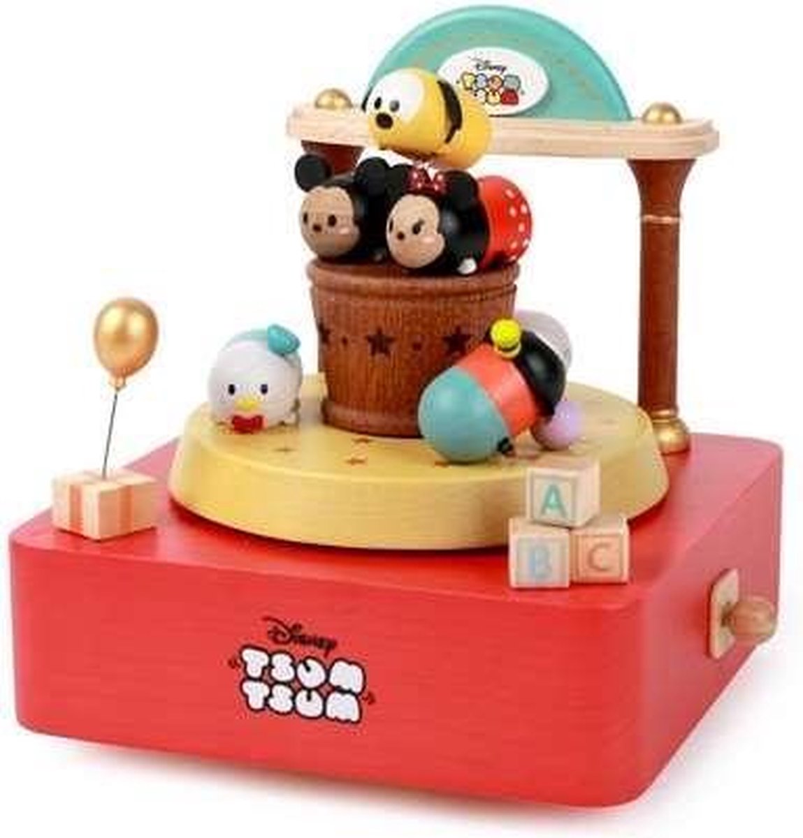 Disney Muziekdoos Tsumtsum Wooderful Life Junior 12 X 12 Cm Hout