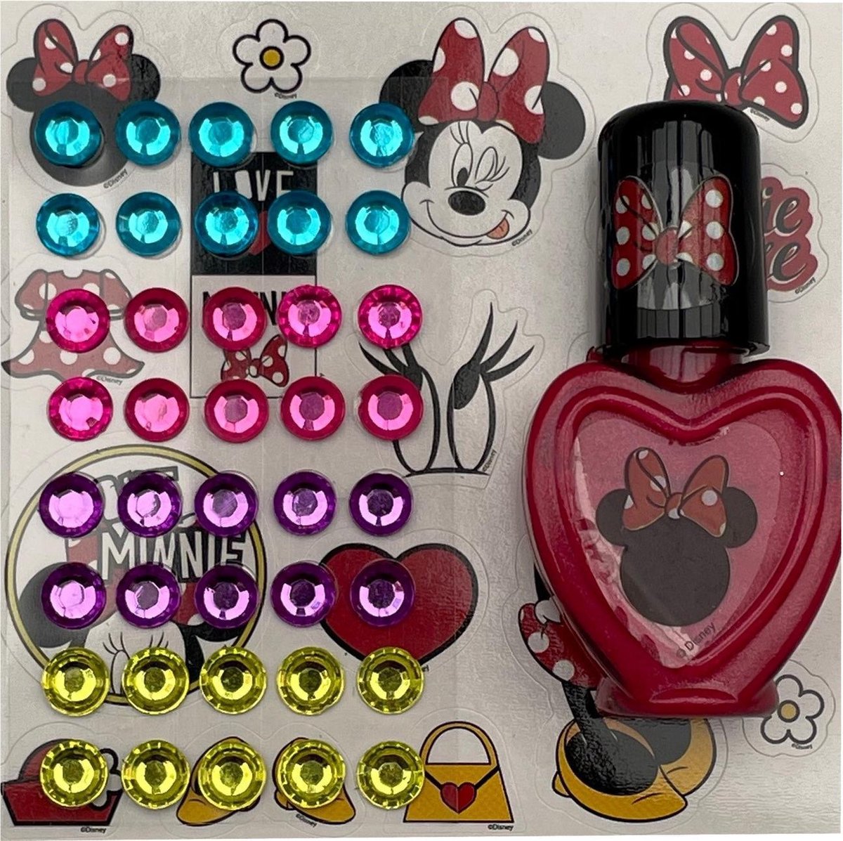 Disney Nagellak Minnie Mouse Meisjes Rood/wit 3-delig