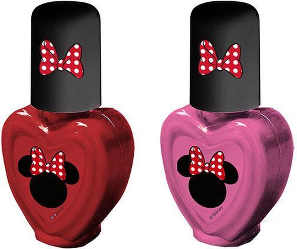 Disney Nagellak Minnie Mouse Meisjes Roze/rood 2 Stuks