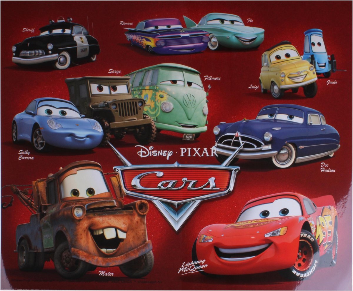 Disney Poster Cars Junior 50x40 Cm Papier