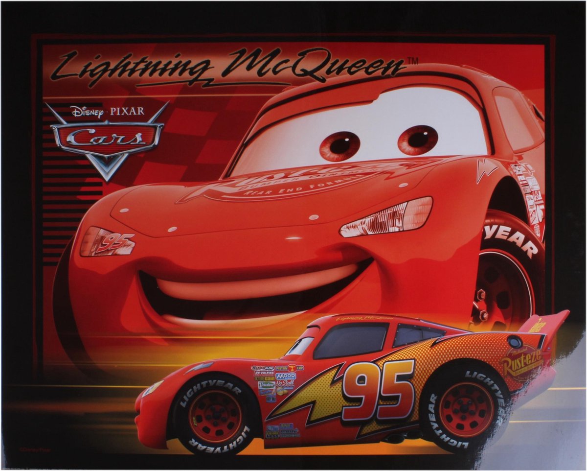 Disney Poster Lightning Mcqueen Junior 50x40 Cm Papier