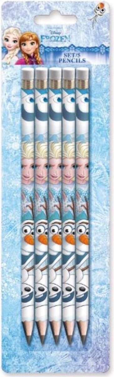 Disney Potloden Frozen Hout Blauw 5 Stuks