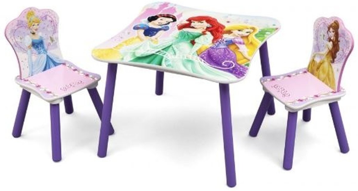 Disney Princess Tafel En Stoelen Set Roze 60 X 60 X 44 Cm