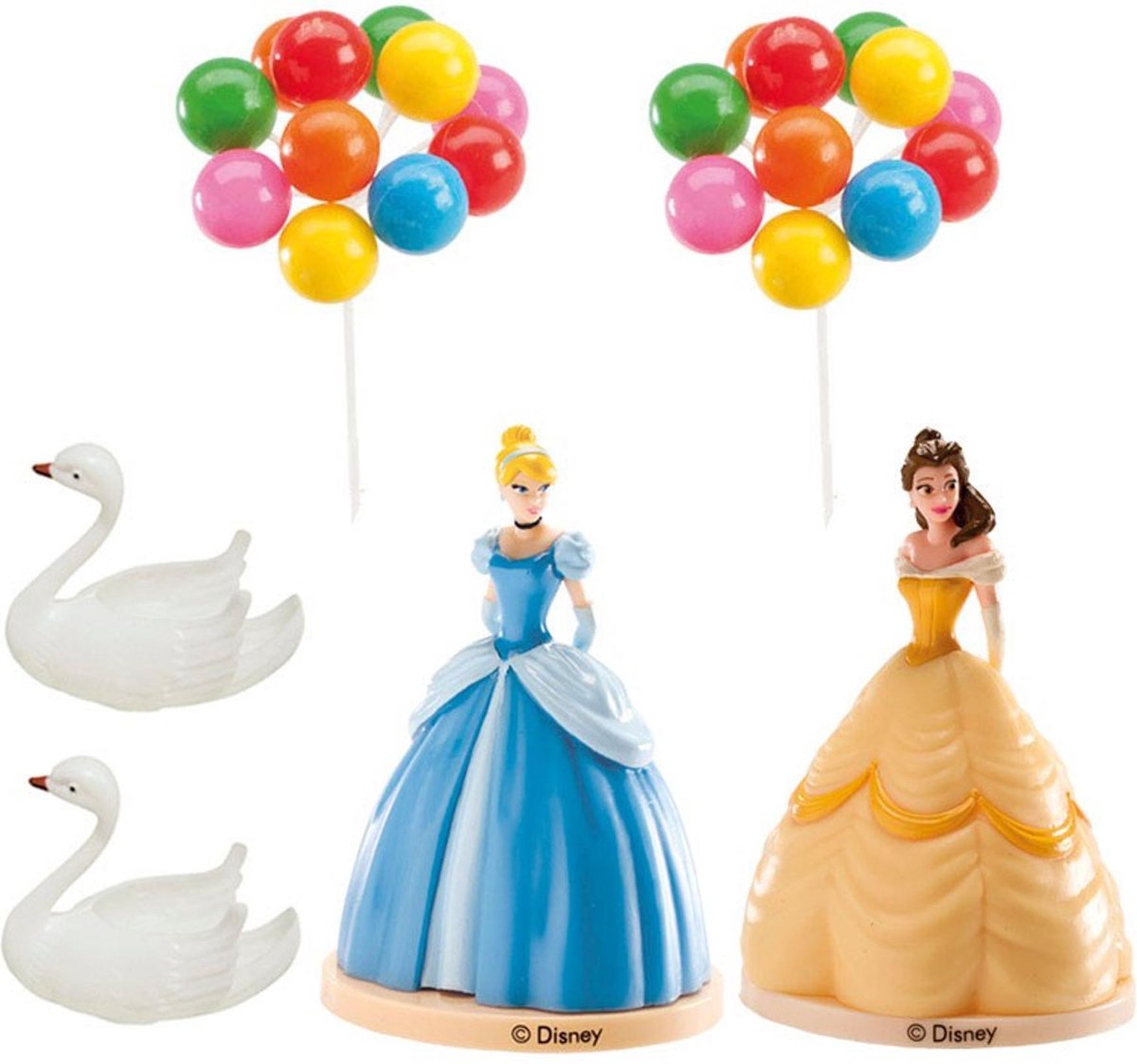   Princesses™ plastic taart set - Feestdecoratievoorwerp