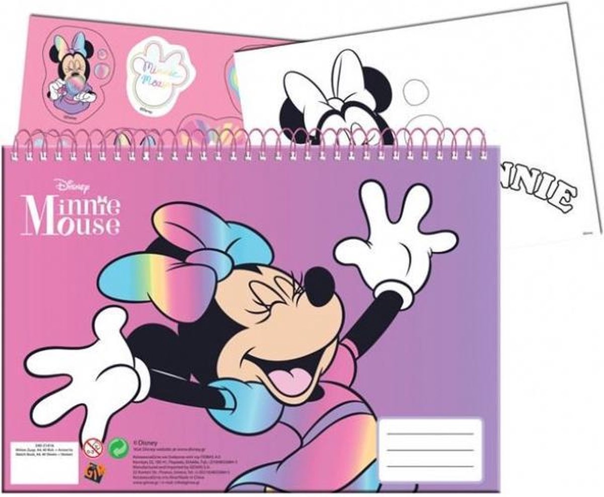 Disney Schetsblok Minnie Junior 33 Cm Papier Roze 40 Paginas