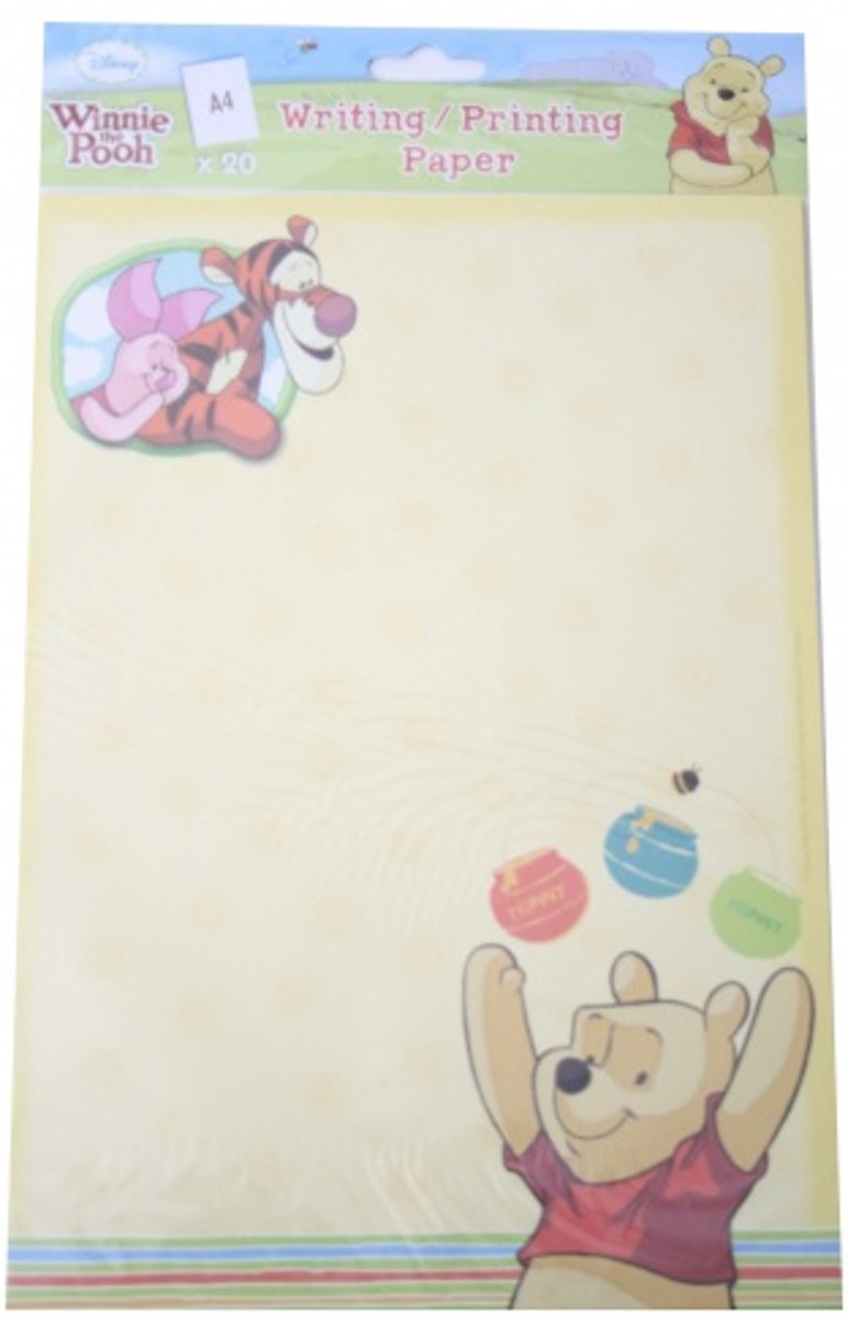   Schrijfpapier (20 vellen) 80 gram a4 winnie the pooh