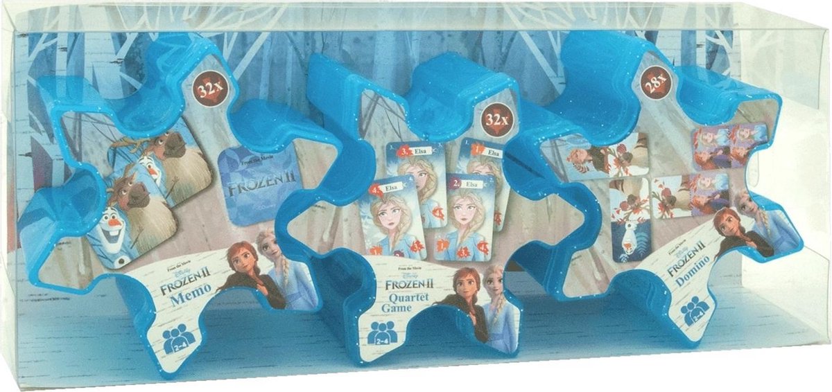   Spellen Set Frozen Ii Junior Karton Blauw 3-delig