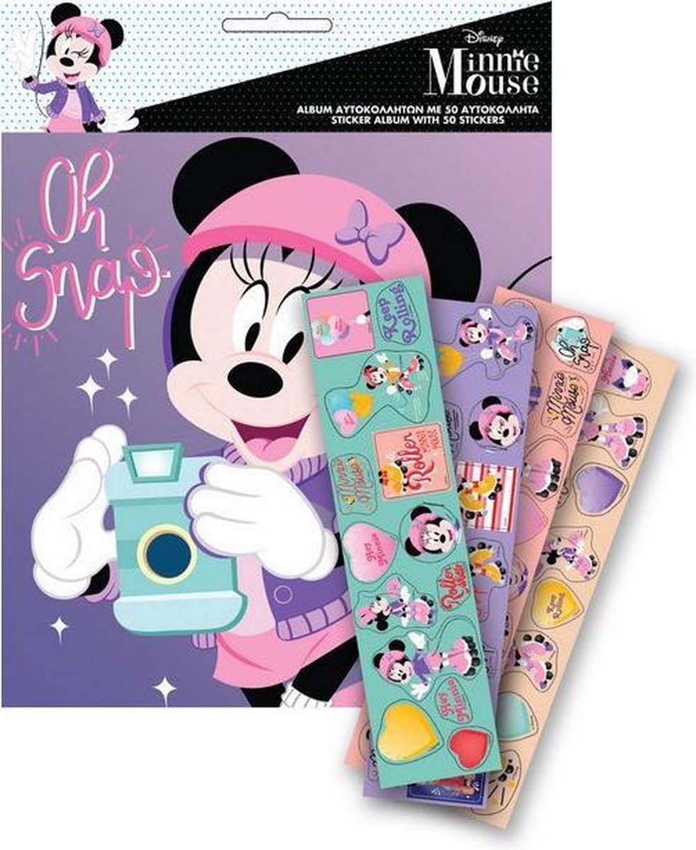     Minnie Meisjes 21 Cm Papier Roze 50 Stickers