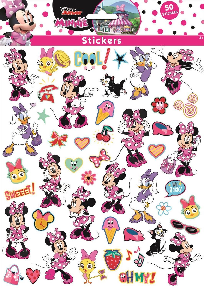 Disney Stickers Minnie Meisjes 25 X 21 Cm Roze 50 Stuks