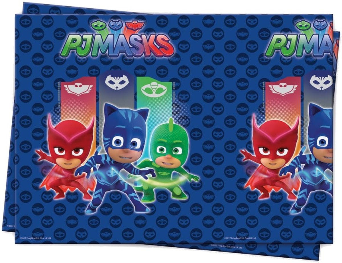   Tafelkleed Pj Masks 120 X 180 Cm Donkerblauw