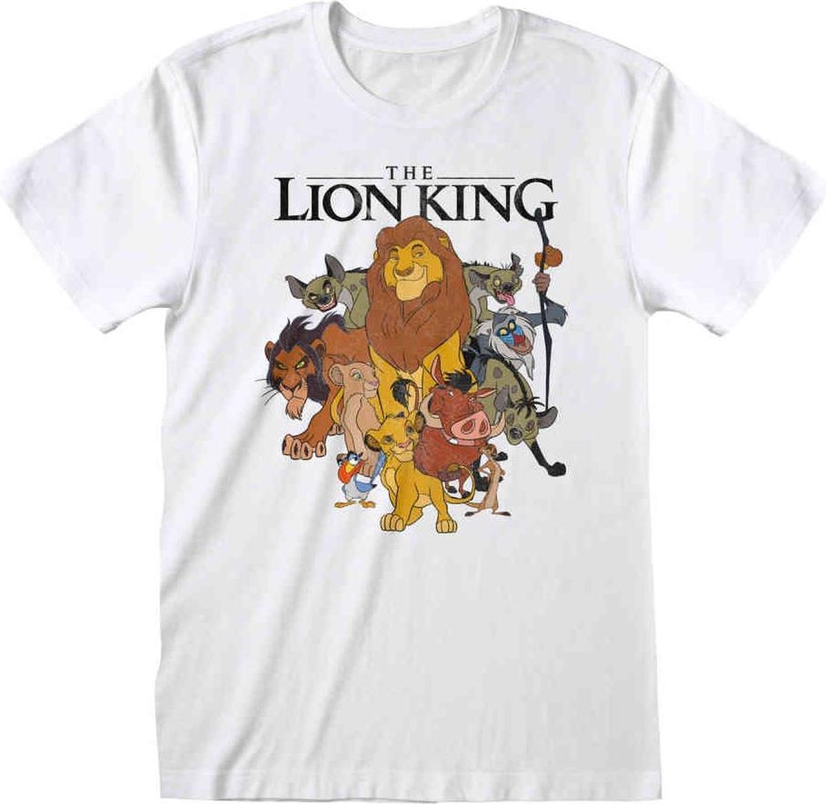 Disney The Lion King Heren Tshirt -L- Vintage Group Pose Wit