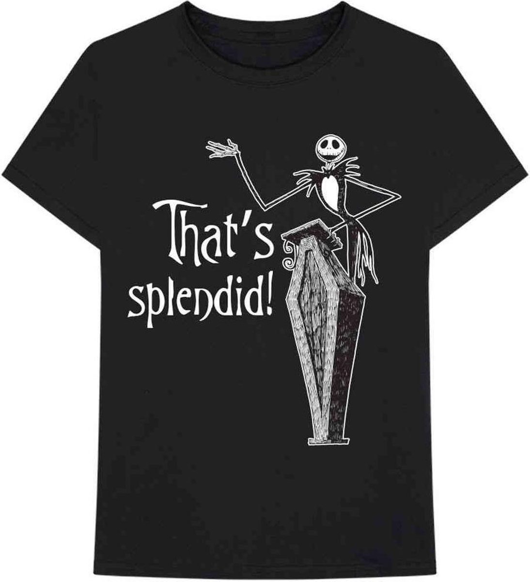 Disney The Nightmare Before Christmas Heren Tshirt -S- Splendid Zwart