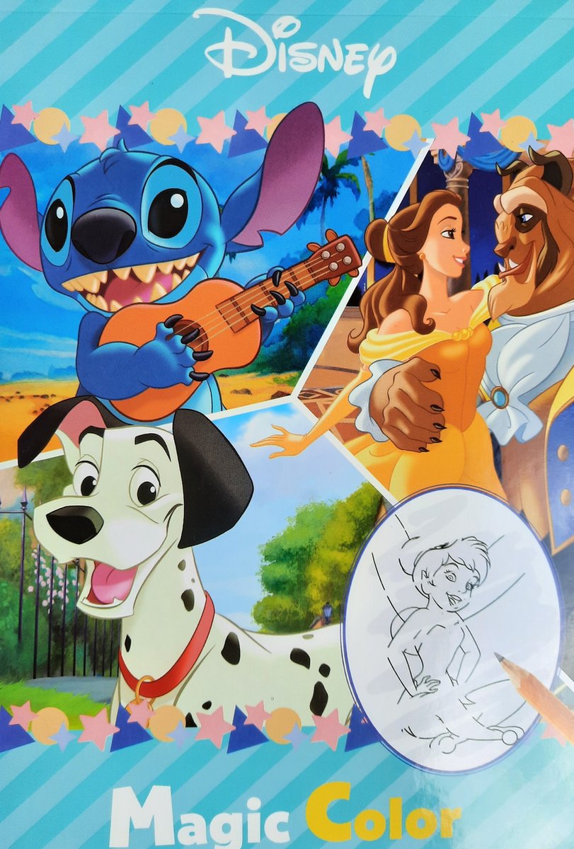 Disney Toverblok Belle en het Beest, Dalmatiers - Krasblok