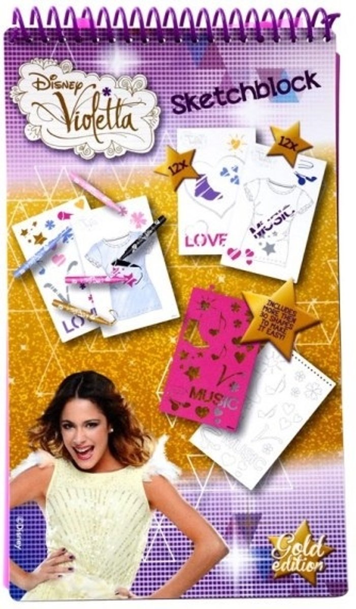 Disney Violetta Music-fashion-schetsblok 14 X 24 Cm