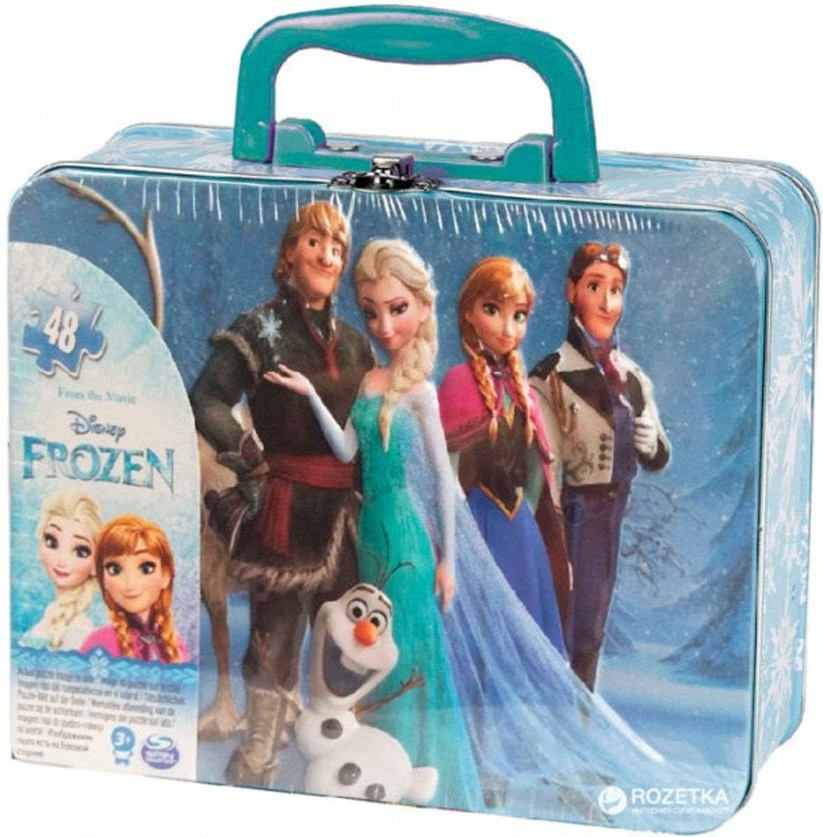 Disney frozen puzzel in metalen koffertje 2x 48 stukjes