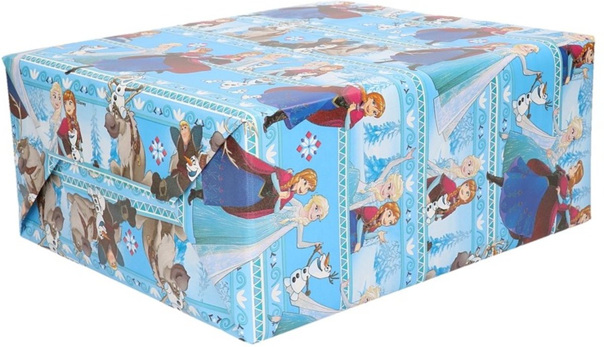 Disney inpakpapier Frozen blauw - 200 x 70 cm - kadopapier / cadeaupapier