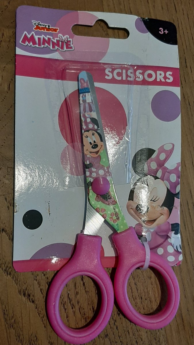 Disney kinderschaartje Minnie Mouse - hobby schaar - roze - schaartje om te knutselen - 13 cm