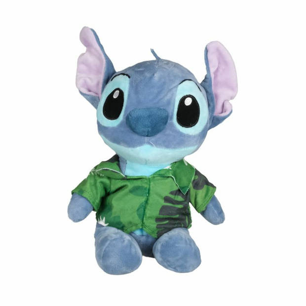   pluche knuffel Stitch - Lilo and Stitch - Hawaii blouse groen - 30 cm - Bekende figuren - Knuffeldier